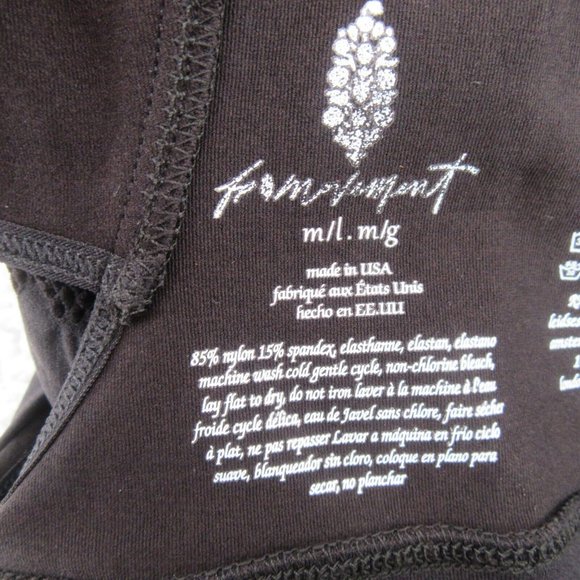 Free People Movement Good Karma Logo Sports Bra Top Women's Size M/L Black NEW - Picture 8 of 9